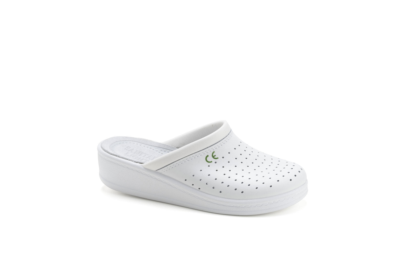 ZOCCOLO DONNA BIANCO FORATO SUOLA