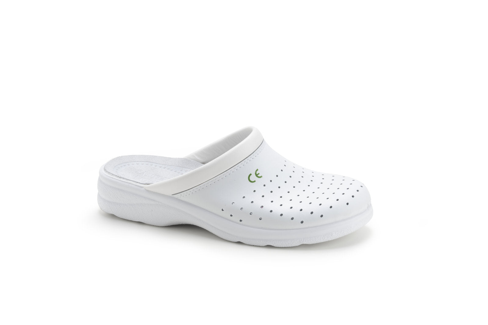 ZOCCOLO UOMO BIANCO FORATO SUOLA